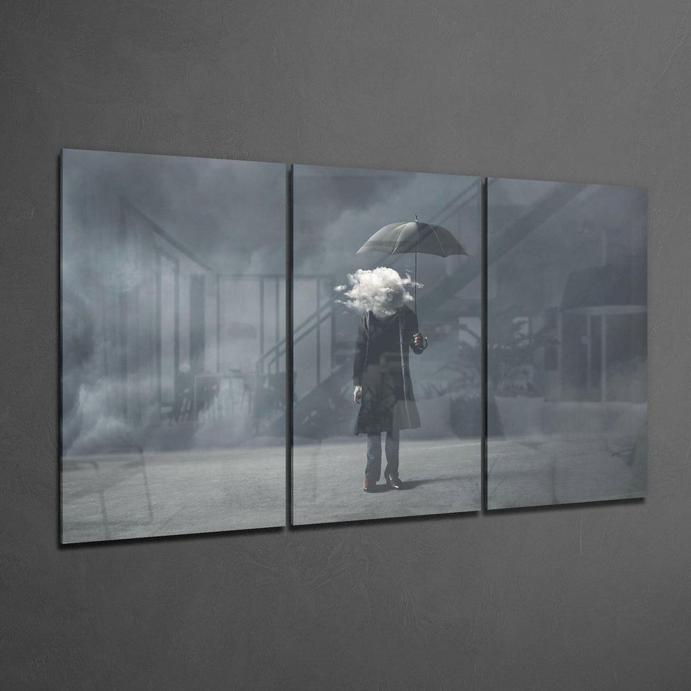 The Clouds İn My Head Glass Art.