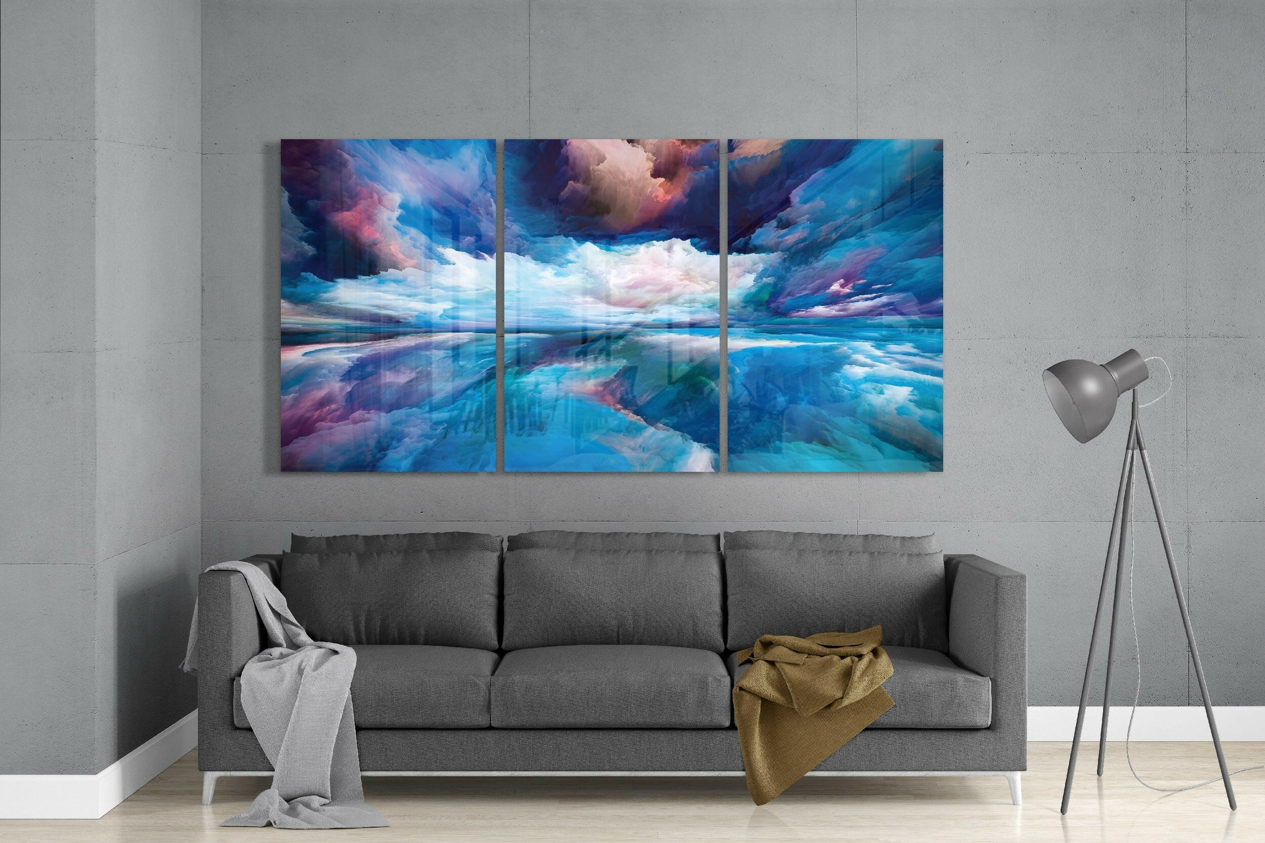 Blue Depth Glass Art.