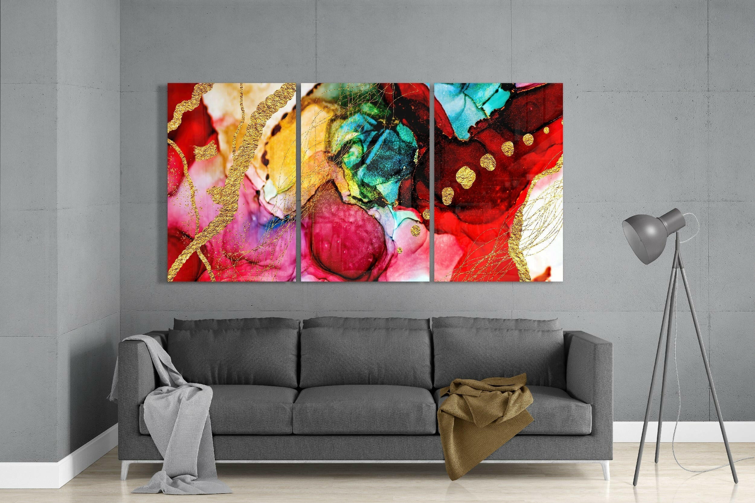 Red Harmony Glass Art.