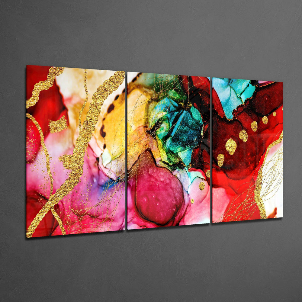 Red Harmony Glass Art.