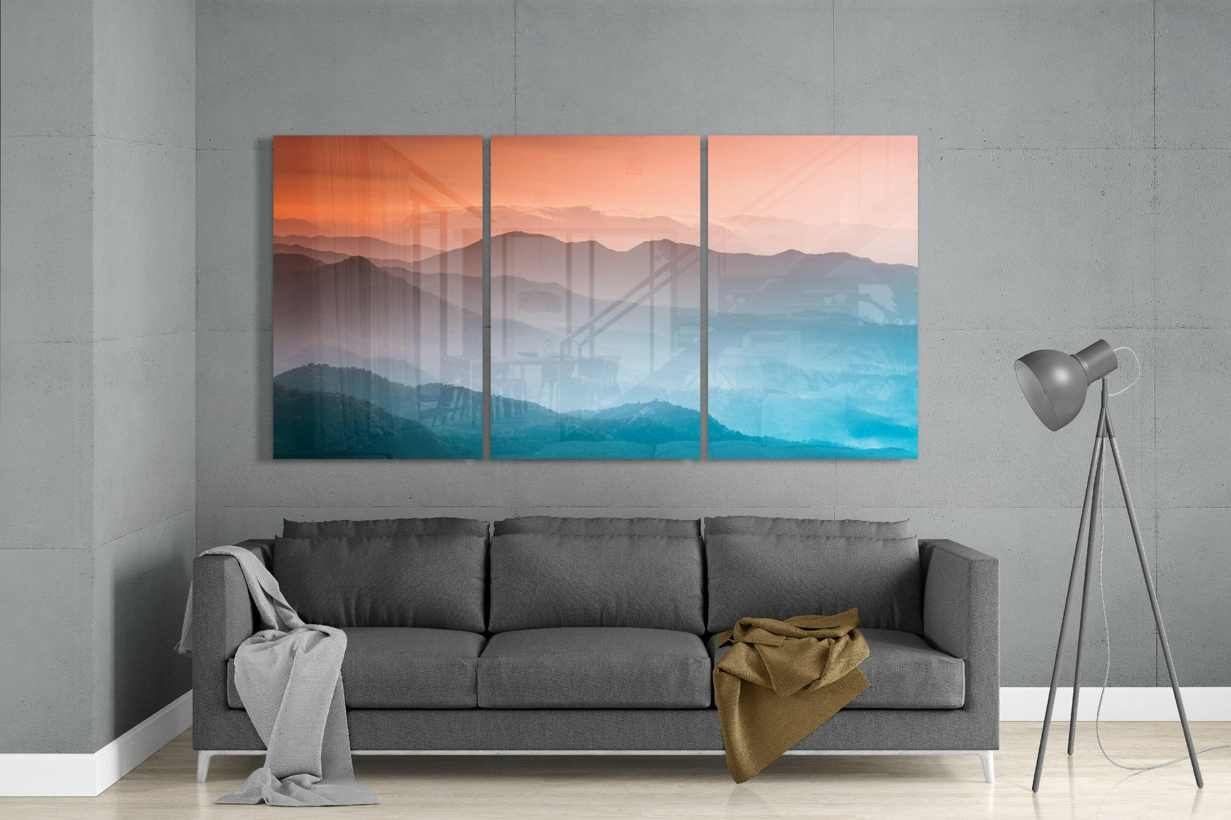 Mountains Glass Art.