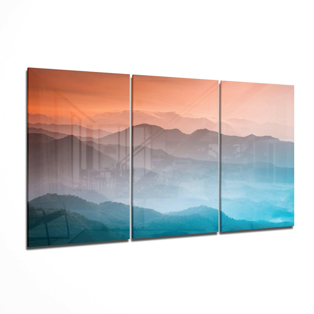 Mountains Glass Art.