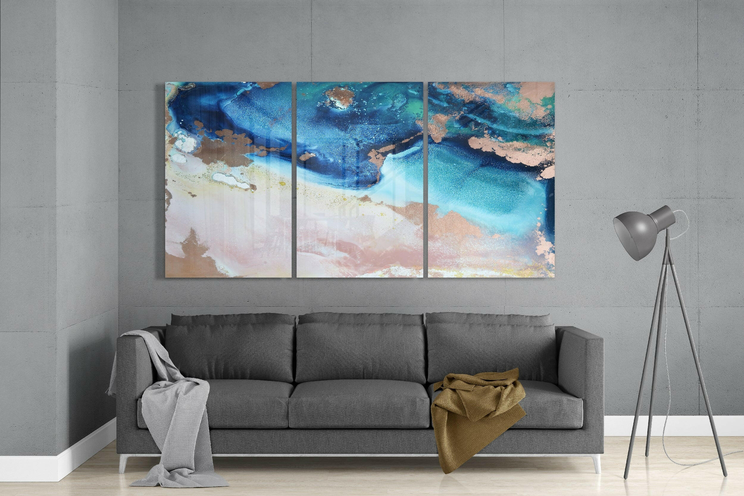 Blue Shore Glass Art.