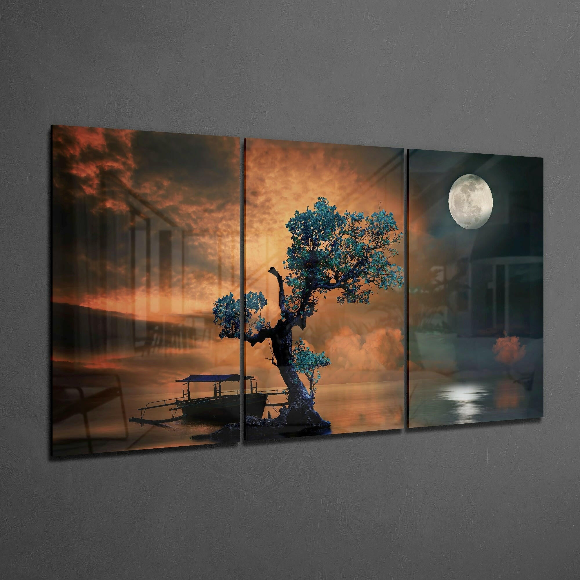 Bonsai Mega Glass Wall Art.