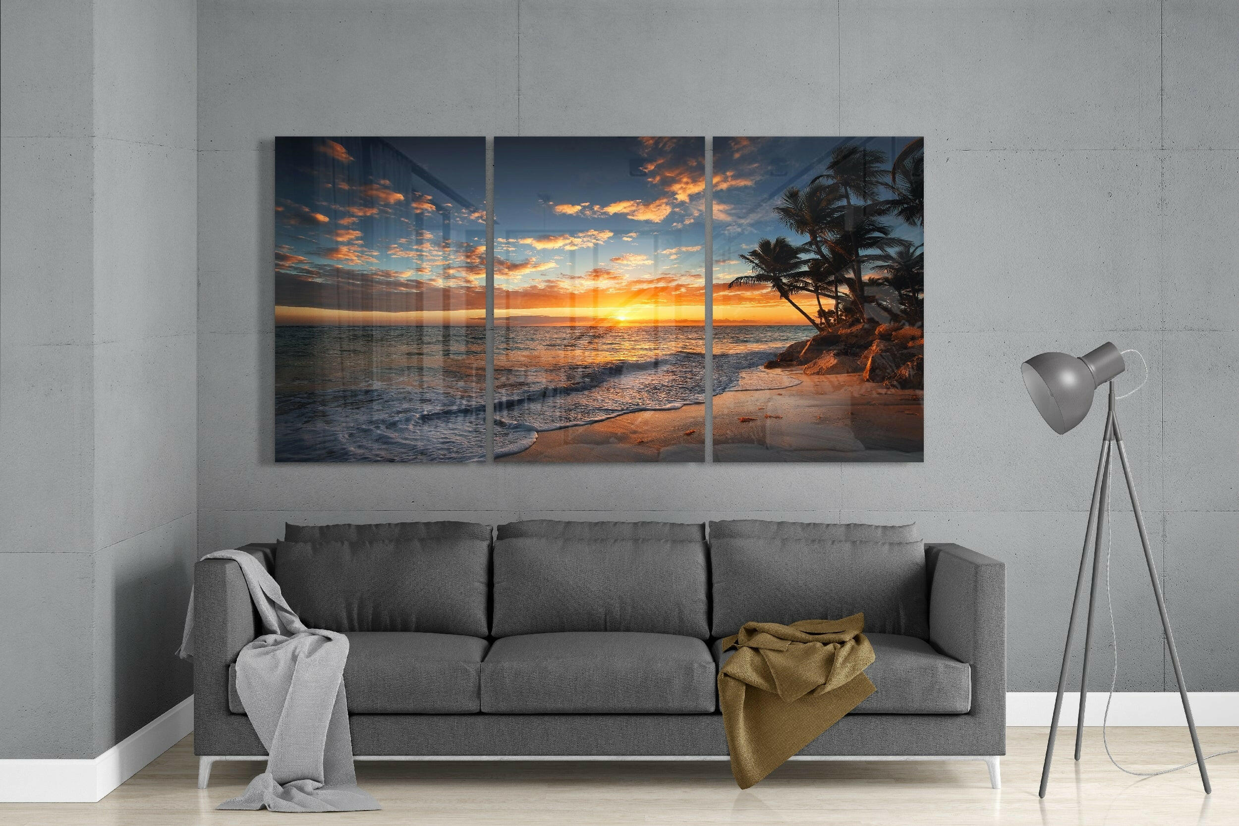 Sunset Mega Glass Wall Art.
