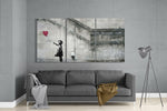 Heart Balloon - Banksy Glass Art.
