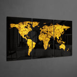 World Map Glass Art | Insigne Art Design