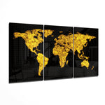 World Map Glass Art.