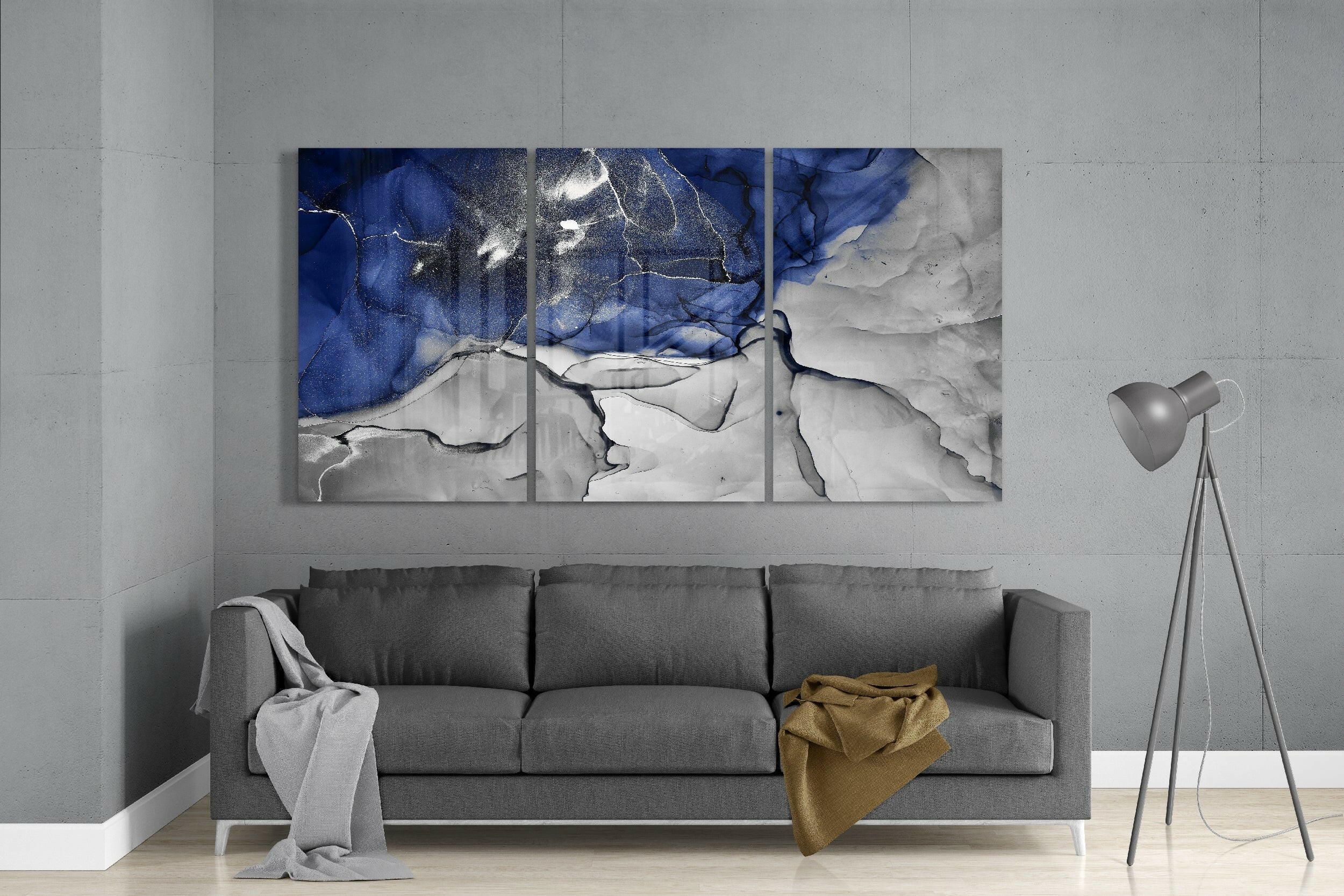 Blue Harmony Glass Art.