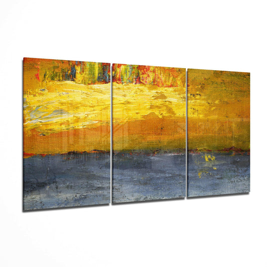 Abstract Yellow Glass Art.