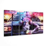 Harley Quinn Glass Art.
