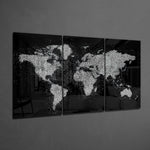 World Map Glass Art.