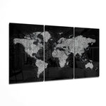 World Map Glass Art.