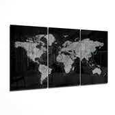 World Map Glass Art.