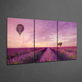 Lavender Field Glass Art.