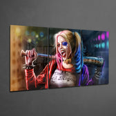 Harley Quinn Glass Art.