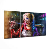 Harley Quinn Glass Art.