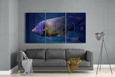 Queen Angel Fish Glass Art.