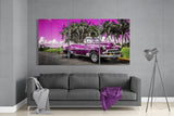 Purple Classic Car Glass Art | Insigne Art Design
