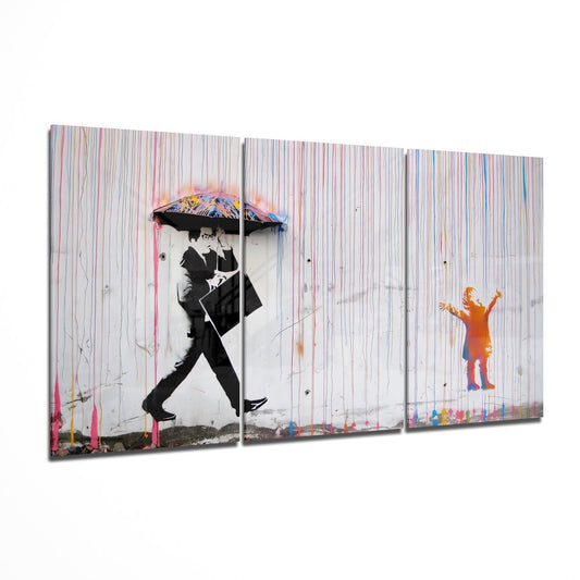 Color of Rain Mega Glass Wall Art.