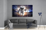 Astronaut  4 Pieces Mega Glass Wall Art (59"x36") | Insigne Art Design