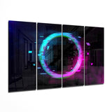 The Gate 4 Pieces Mega Glass Wall Art (59"x36") | Insigne Art Design