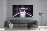 Hallway 4 Pieces Mega Glass Wall Art (59"x36") | Insigne Art Design