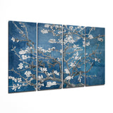 Sakura 4 Pieces Mega Glass Wall Art (59"x36") | Insigne Art Design