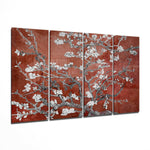 Sakura 4 Pieces Mega Glass Wall Art (59"x36") | Insigne Art Design.