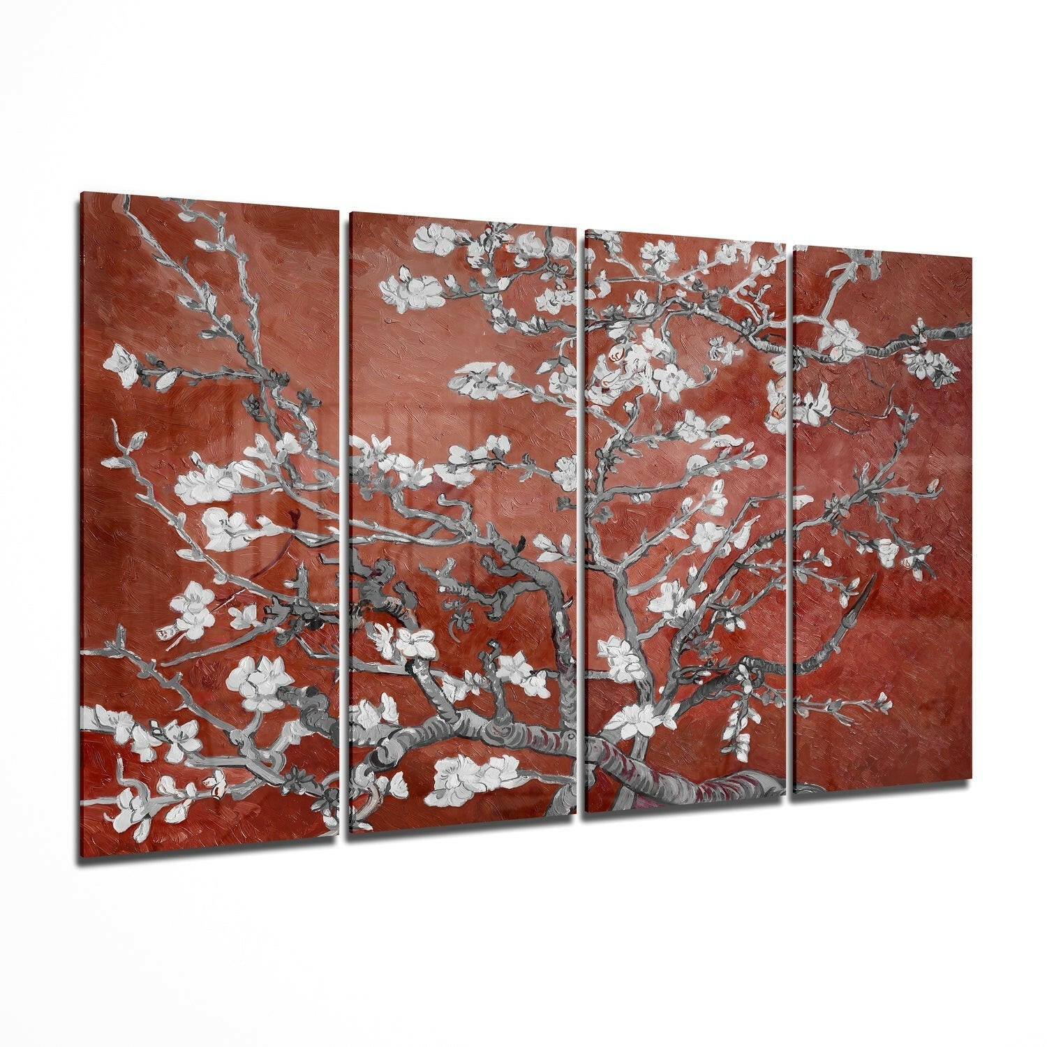 Sakura 4 Pieces Mega Glass Wall Art (59"x36")