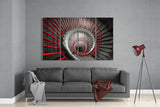 Spiral Stairs 4 Pieces Mega Glass Wall Art (59"x36") | Insigne Art Design