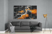 Marble Lava 4 Pieces Mega Glass Wall Art (59"x36") | Insigne Art Design.