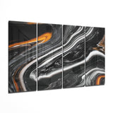 Marble Lava 4 Pieces Mega Glass Wall Art (59"x36") | Insigne Art Design