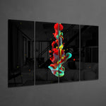 Color Mix 4 Pieces Mega Glass Wall Art (59"x36") | Insigne Art Design.