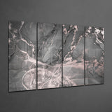 Marble 4 Pieces Mega Glass Wall Art (59"x36") | Insigne Art Design