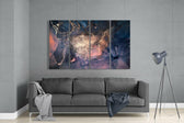 Marble 4 Pieces Mega Glass Wall Art (59"x36") | Insigne Art Design.