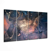 Marble 4 Pieces Mega Glass Wall Art (59"x36") | Insigne Art Design.