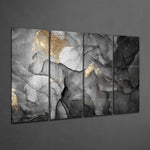 Marble 4 Pieces Mega Glass Wall Art (59"x36") | Insigne Art Design.