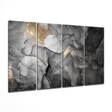 Marble 4 Pieces Mega Glass Wall Art (59"x36") | Insigne Art Design