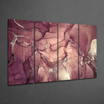 Marble 4 Pieces Mega Glass Wall Art (59"x36") | Insigne Art Design.