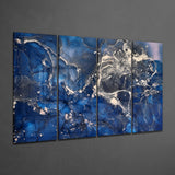 Marble 4 Pieces Mega Glass Wall Art (59"x36") | Insigne Art Design