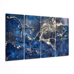 Marble 4 Pieces Mega Glass Wall Art (59"x36") | Insigne Art Design.