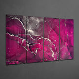 Marble 4 Pieces Mega Glass Wall Art (59"x36") | Insigne Art Design