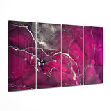 Marble 4 Pieces Mega Glass Wall Art (59"x36") | Insigne Art Design