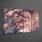Marble 4 Pieces Mega Glass Wall Art (59"x36") | Insigne Art Design.