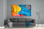 Dance of Colors 4 Pieces Mega Glass Wall Art (59"x36") | Insigne Art Design.