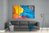 Dance of Colors 4 Pieces Mega Glass Wall Art (59"x36") | Insigne Art Design.