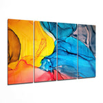 Dance of Colors 4 Pieces Mega Glass Wall Art (59"x36") | Insigne Art Design.