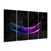 A Banana 4 Pieces Mega Glass Wall Art (59"x36") | Insigne Art Design.