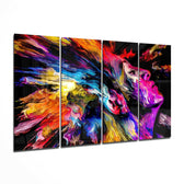 Feel the Music 4 Pieces Mega Glass Wall Art (59"x36") | Insigne Art Design.